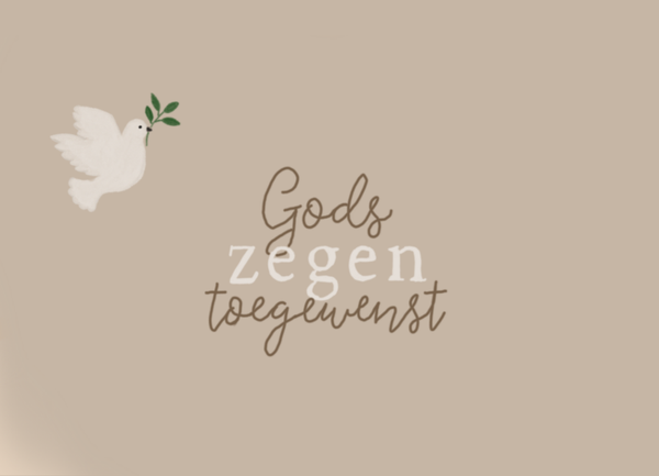 Dubbele kaart "gods zegen"