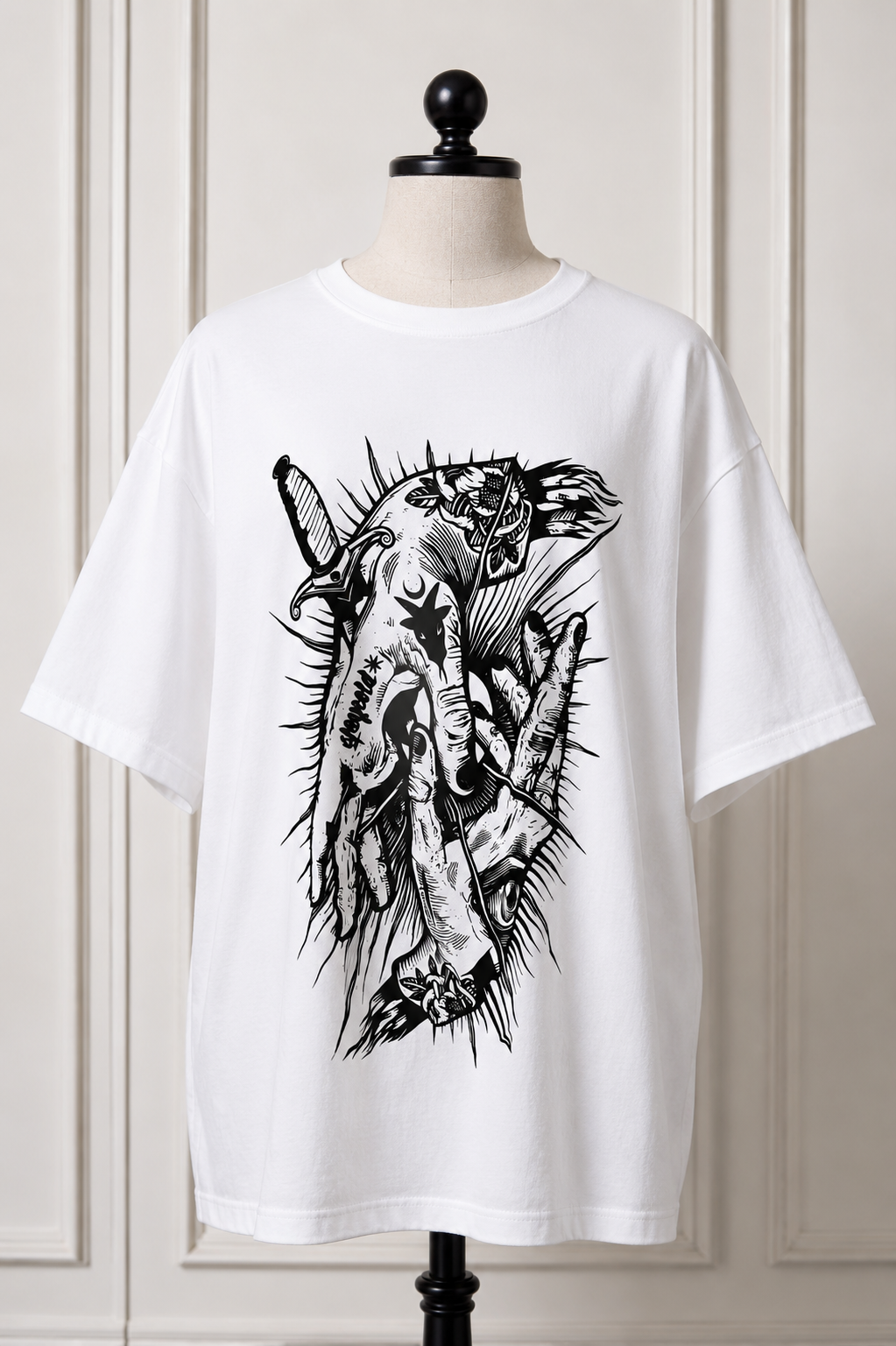 T-shirt unisexe/oversize dark old school