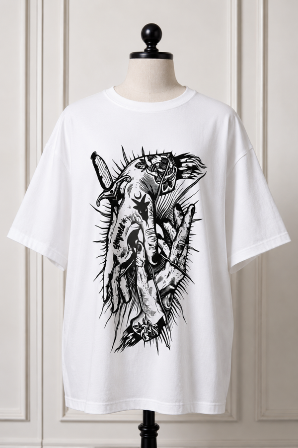T-shirt unisexe/oversize dark old school