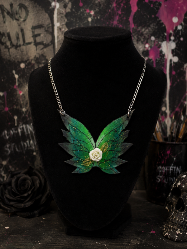 Collier papillon green