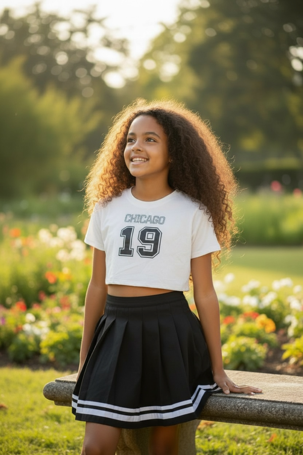 Shamina Cheer Two Piece Skirt Set Girls