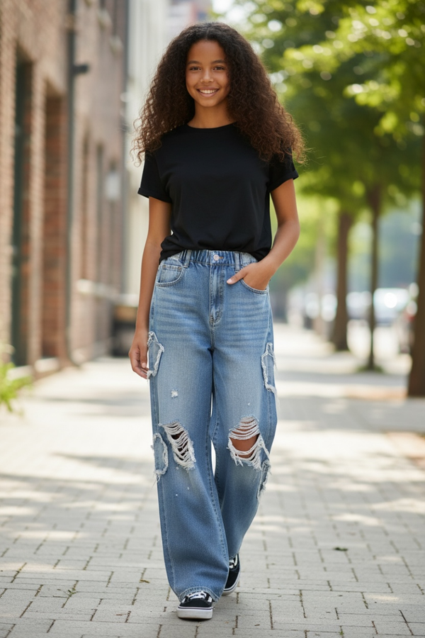 SHEIN Jeans Girls