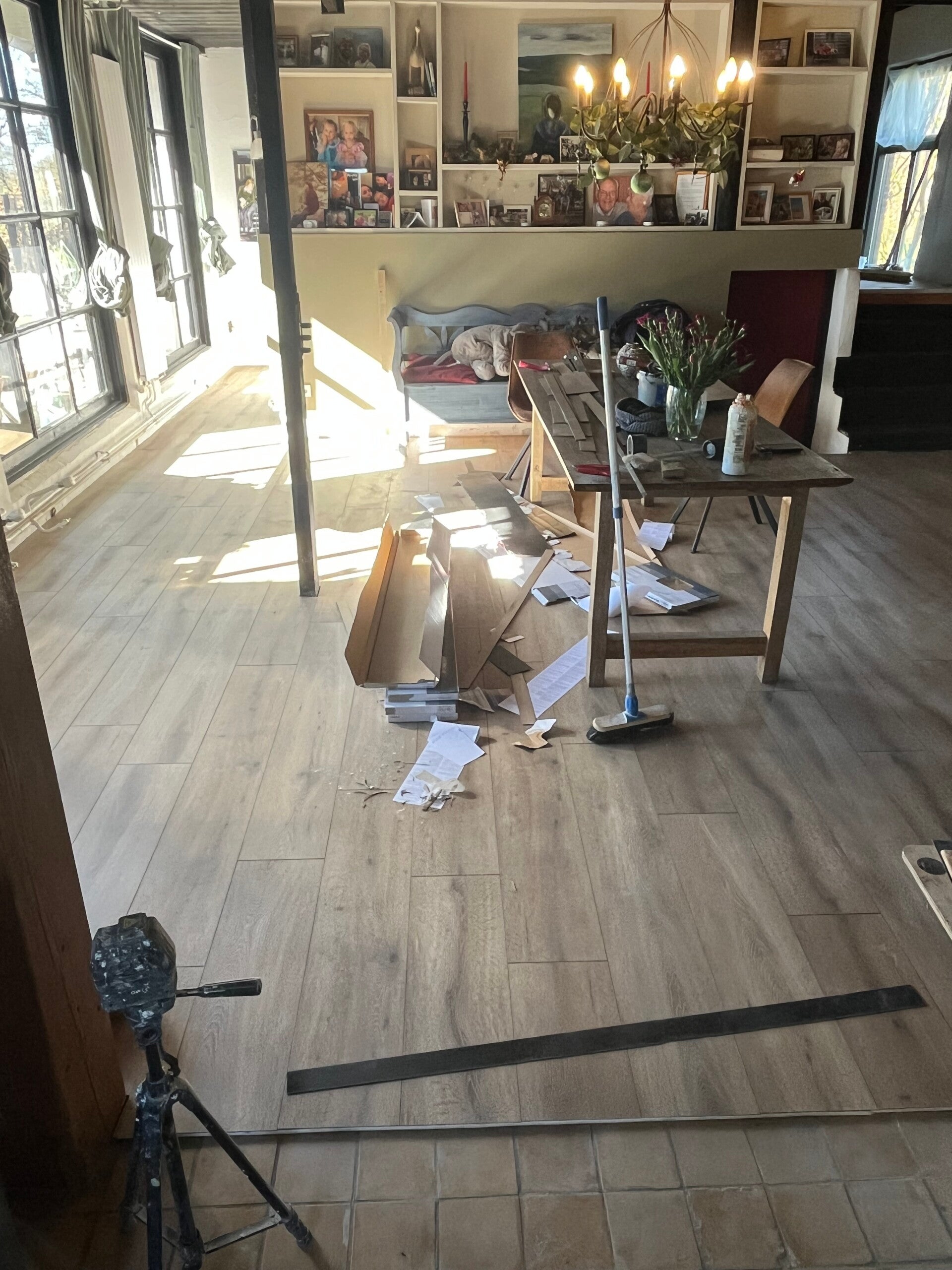 PVC vloer aangebracht op geïsoleerde ondervloer