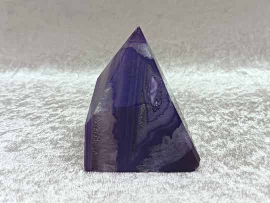 Agaat punt blauw/paars geverfd