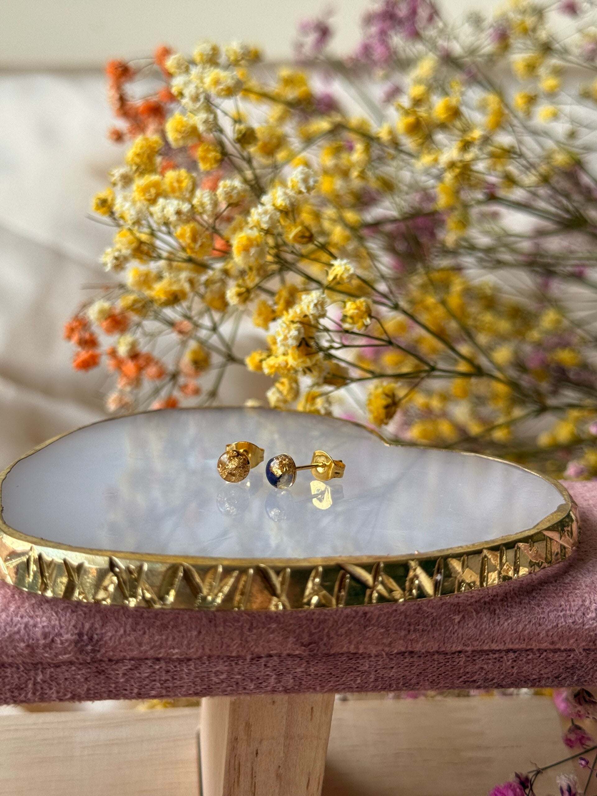 Pendiente mini Lisianthus