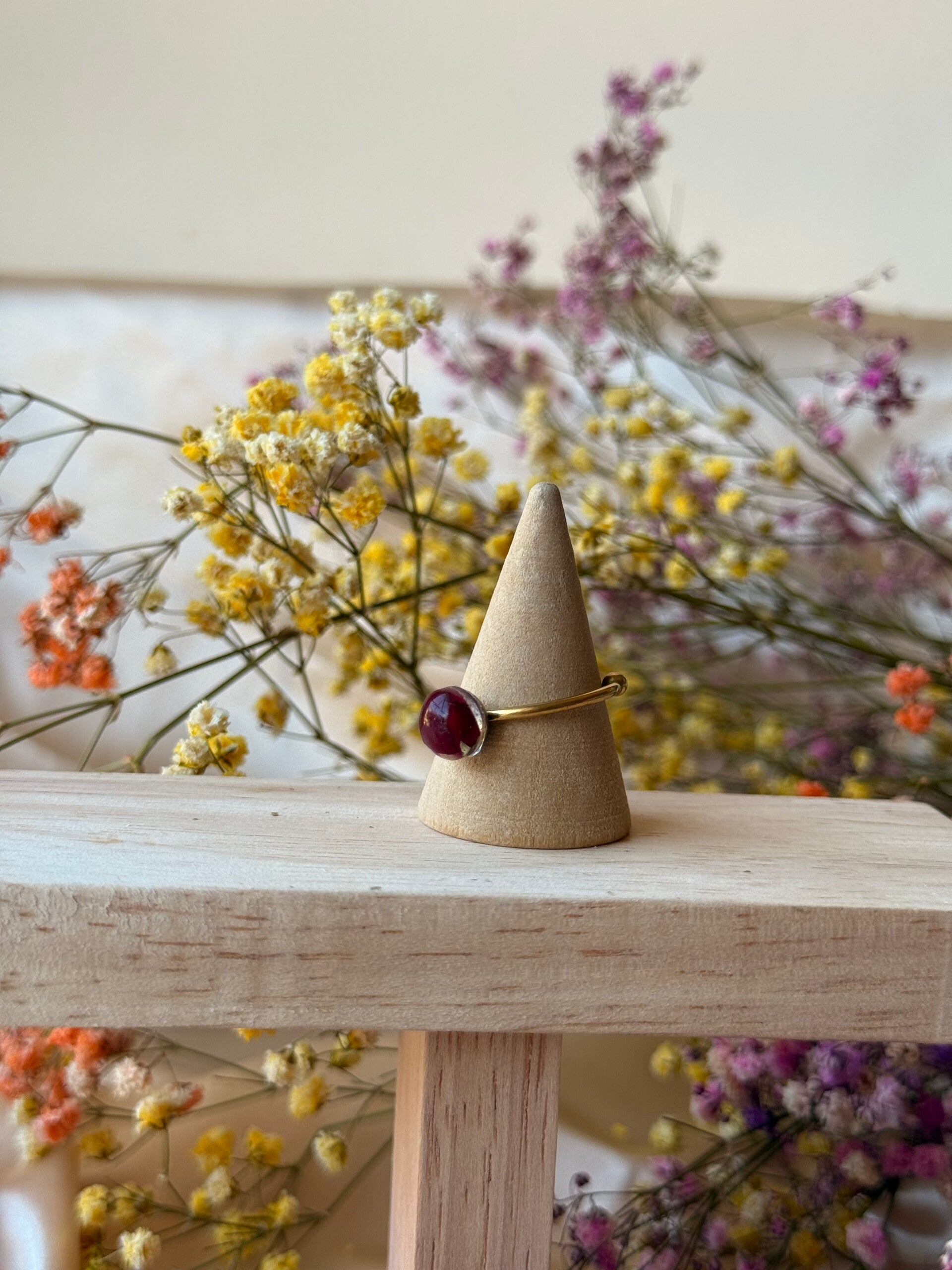 Anillo mini Clavel Rojo