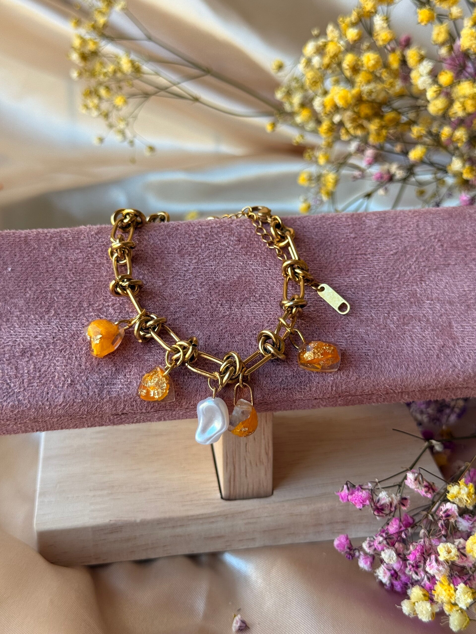 Pulsera nudo Girasol