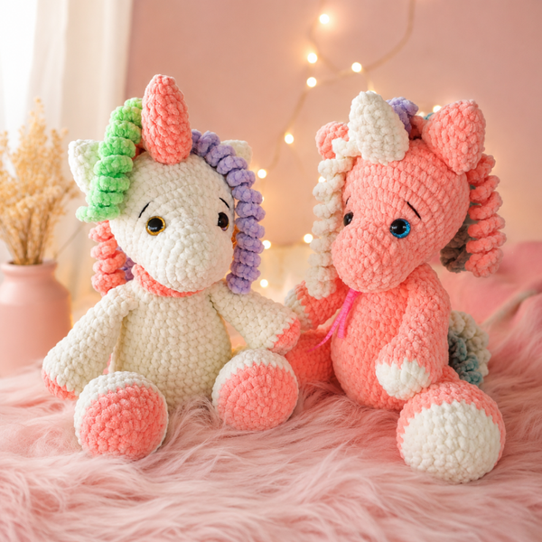 Licornes au crochet sur COMMANDE