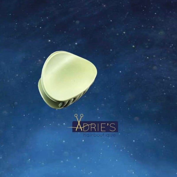 Schelp haarklem olijf groen