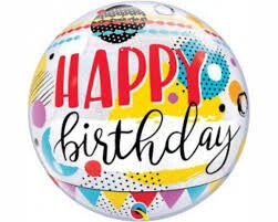 Bubbles Happy Birthday Circles & Dot Party