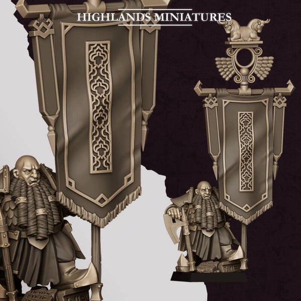 Son of Marduk Battle Standard Bearer - Nains infernaux