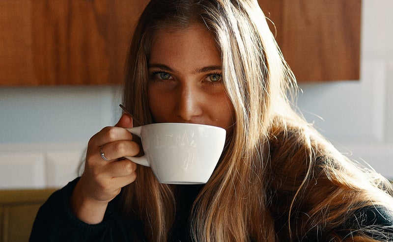 Canadian driking coffee